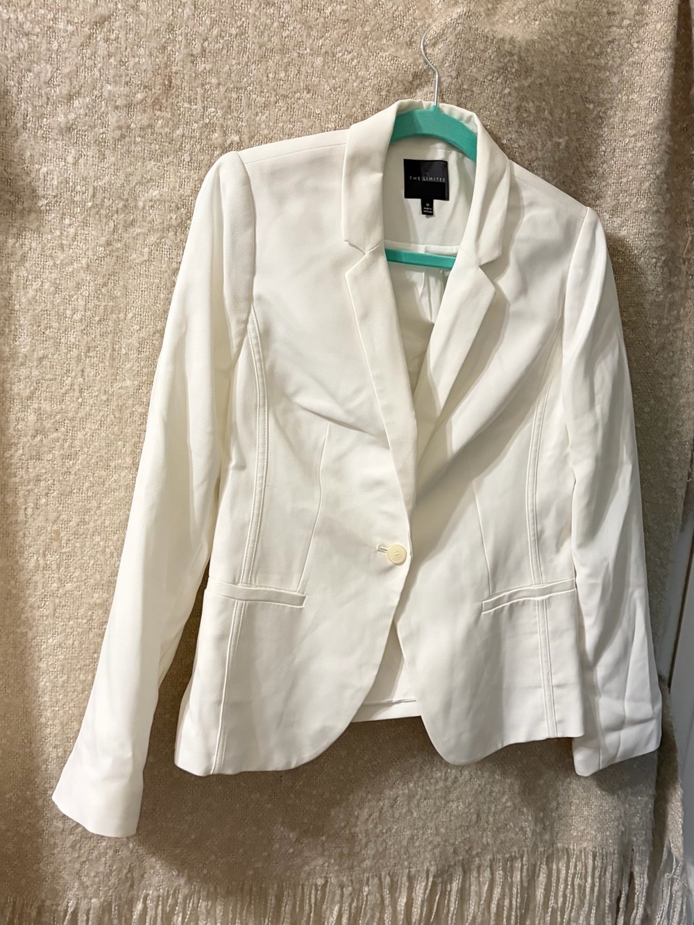 The Limited White Single-Button Tailored Blazer